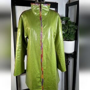 Marylou Ozbolt Storer Waxed Linen Jacket SZ.S Green